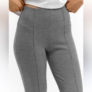 Black and White Checkered Skinny Pants